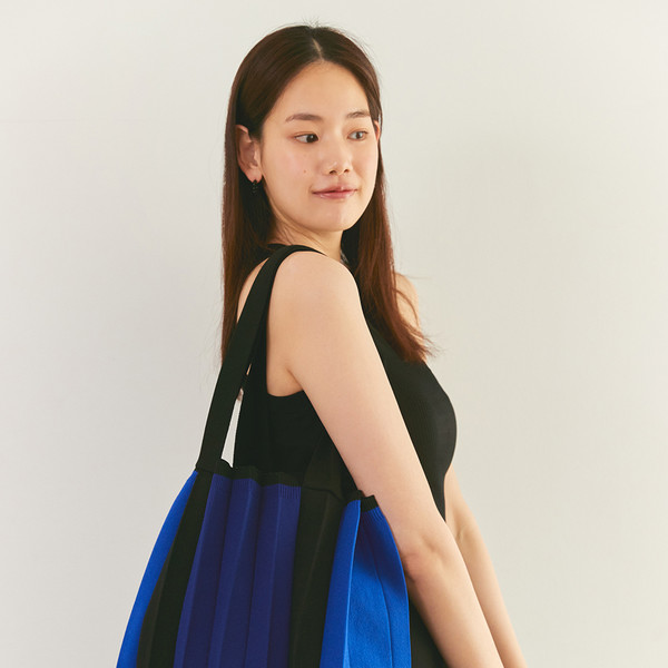 ◆PLEATS MAMA◆ Two way shopper bag navy 624406 2WayShopperBag DeepBlue : PLEATSMAMA: Sustainable Knit