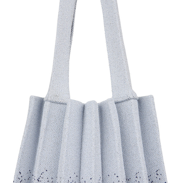 Tote Bag Glitter Blue : PLEATSMAMA: Sustainable Knit Pleats Bag