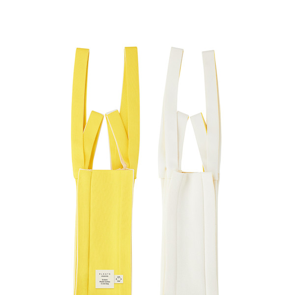 2Way Shopper Bag Yellow Stripe : PLEATSMAMA: Sustainable