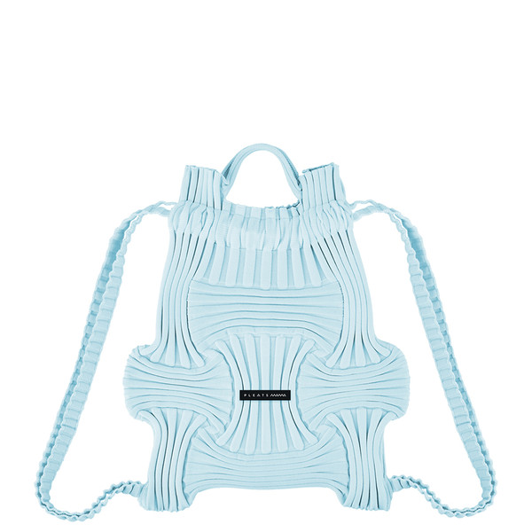 Bow BackPack Light Blue : PLEATSMAMA: Sustainable Knit