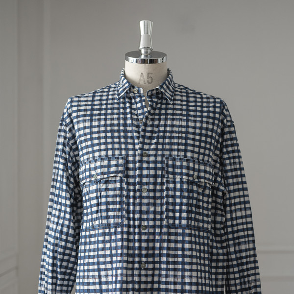 Porter Classic [포터 클래식] - Roll Up 水彩 Gingham Shirt : W2KEND