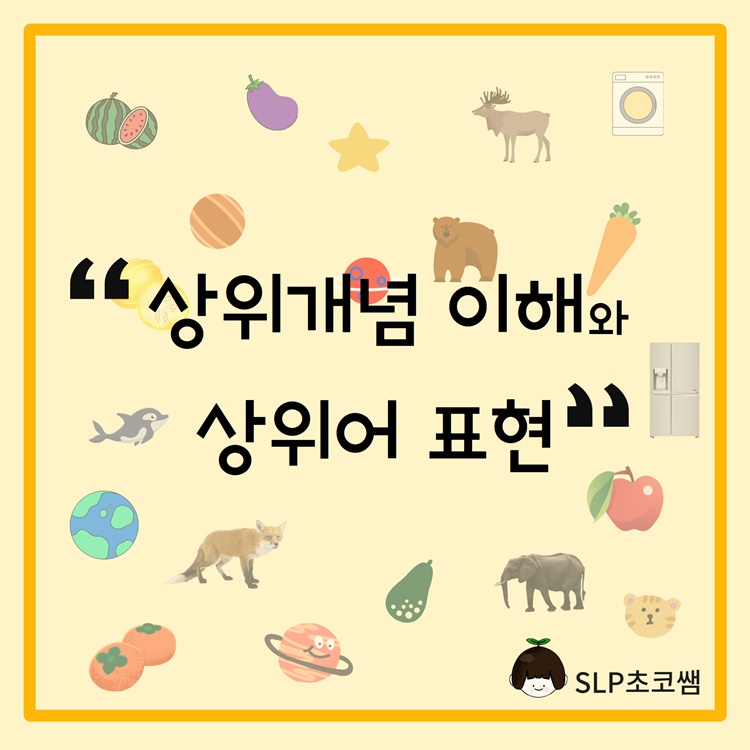 상위개념 이해와 상위어 표현 [SLP초코쌤] : 언어더하기