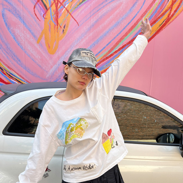 THE MUSEUM VISITOR★韓国★WATER COLOR PAINTING LONG SLEEVE THE MUSEUM VISITOR☆韓国☆WATER COLOR PAINTING LONG SLEEVE