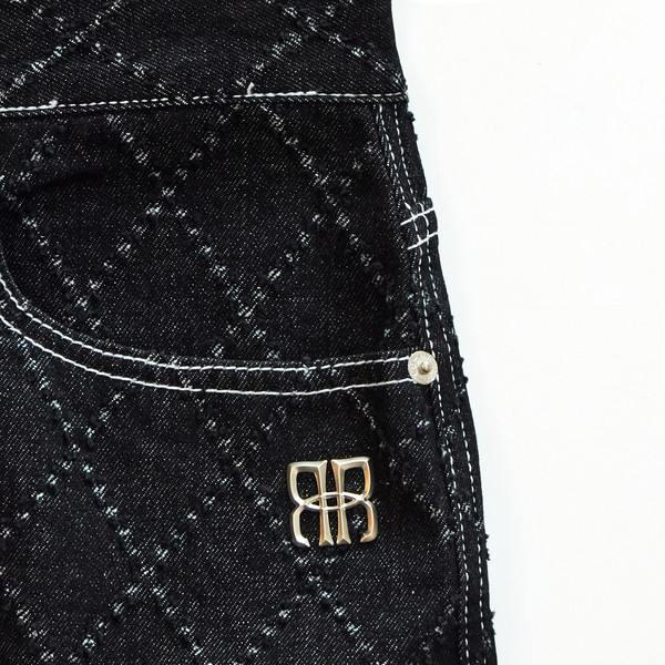 Diamond Punching Bermuda Pants - Black : 락케이크 Rock Cake