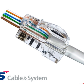 LS전선 RJ45 커넥터 UTP 잭 EZ-L CAT5E 관통형 8p8c-100개 : 자재스토리