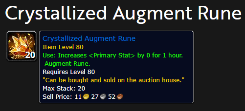 Build 54361 내부 전쟁 증강의 룬 - Crystallized Augment Rune. : 최신 WoW 정보 게시판