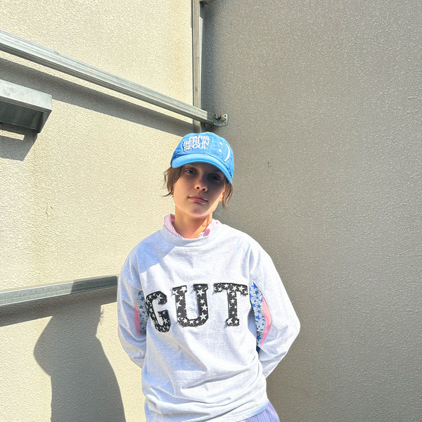 [THE MUSEUM VISITOR]★韓国人気★SMILE LOGO BALLCAP SMILE LOGO WASHED BALLCAP (BLUE) : THE MUSEUM VISITOR