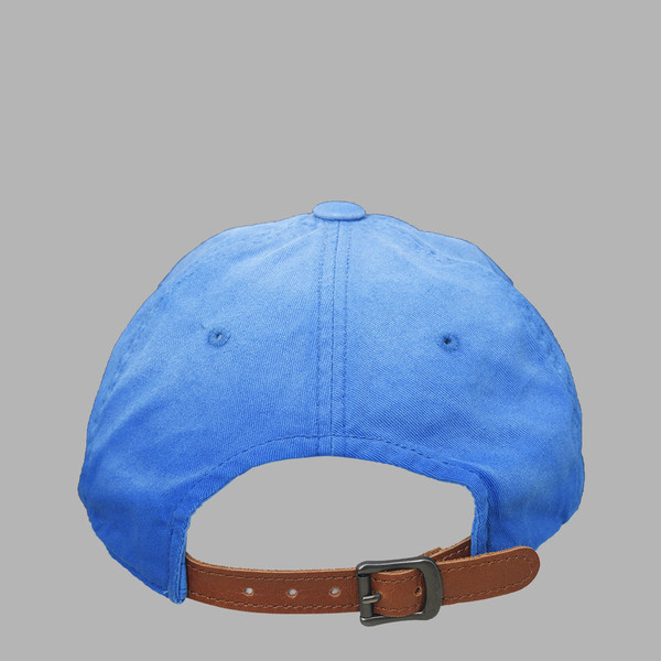 【THE MUSEUM VISITOR】 THEMUSEUMVISITOR LOGO WASHED BALLCAP SMILE LOGO WASHED BALLCAP (BLUE) : THE MUSEUM VISITOR