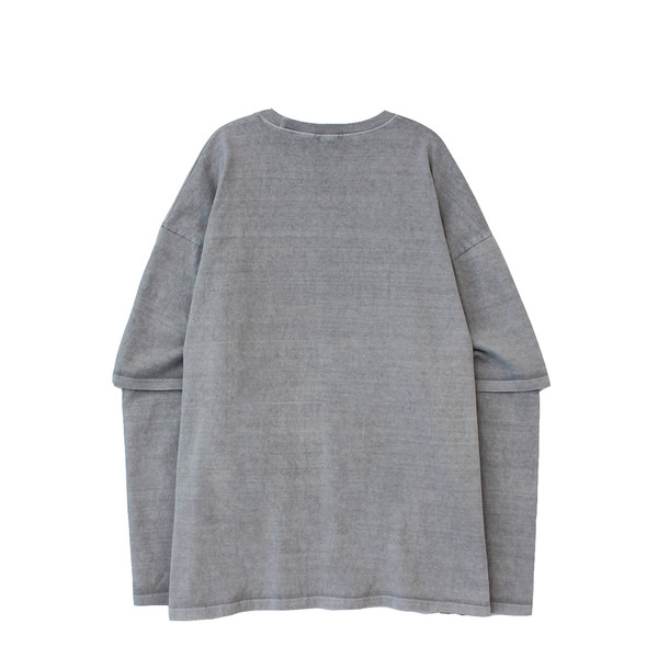 【IONSEOUL】Link Pigment Layered Long Sleeve T-Shirt 4JH202 플래그 레이어드티