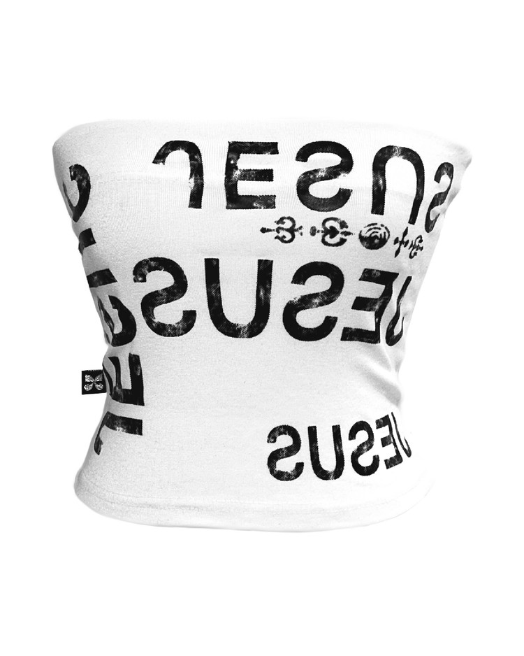 18x様TETRIS TEXT TANK TOP IN WHITE TETRIS TEXT TANK IN WHITE <BABYMONSTER 아사 착용> : KIMYO