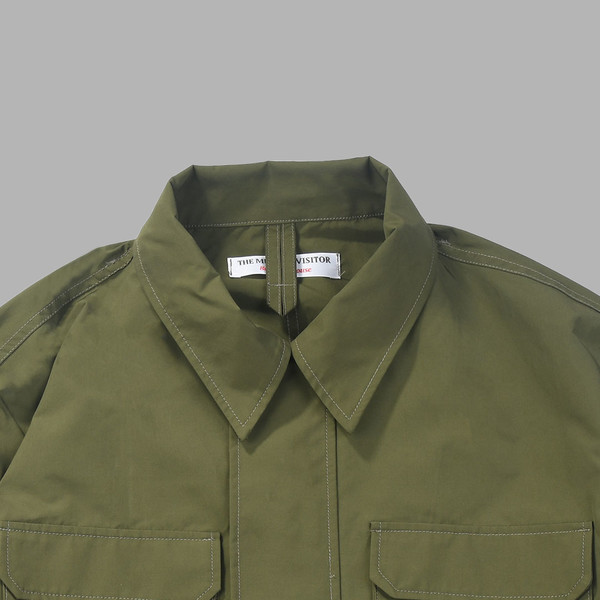 [THE MUSEUM VISITOR]★韓国人気★FLOWER SAFARI JACKET FLOWER SAFARI JACKET (KHAKI) : THE MUSEUM VISITOR