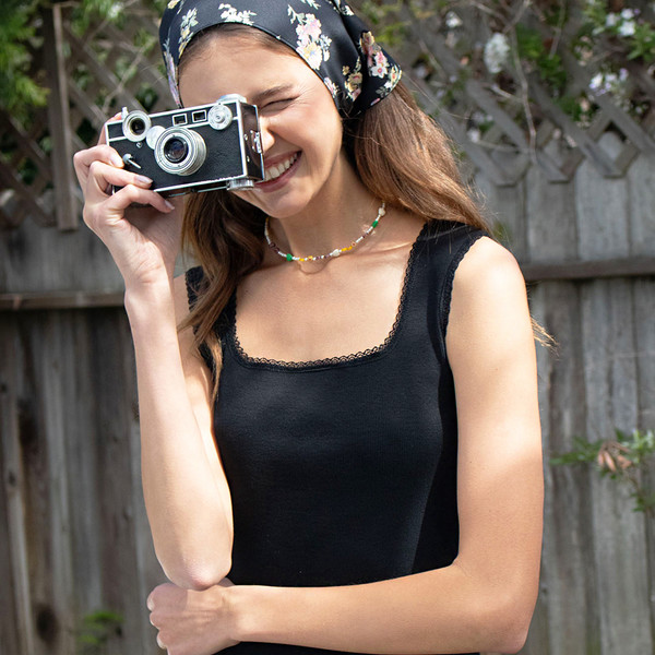 ★LANG&LU★ MUFFIN Lace Sleeveless Top MUFFINBLACK MUFFIN Lace Sleeveless Top(머핀)_BLACK : 랭앤루