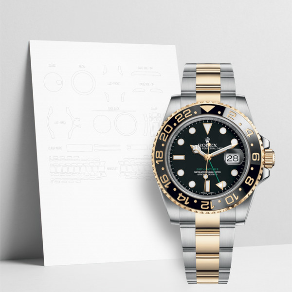 WATCHSHELLS ROLEX GMT-MASTER II 116713LN 40MM OYSTER WATCH PROTECTION FILM  : Savor Your Timepieces, WatchShells