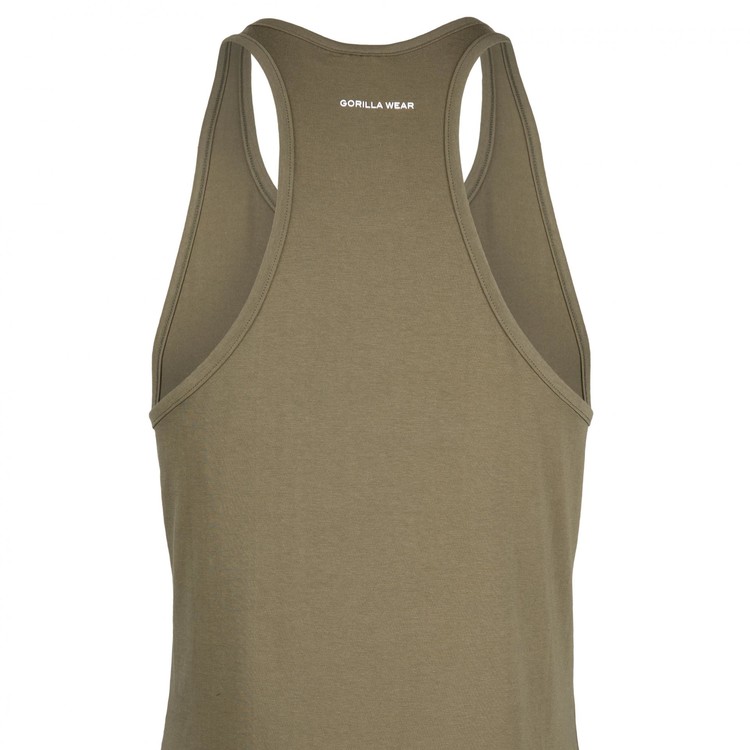 Gorilla Wear Carter Stretch Tank Top Canotta Uomo - Bianca, Morbida Ed Elastica Per Allenamento E Palestra