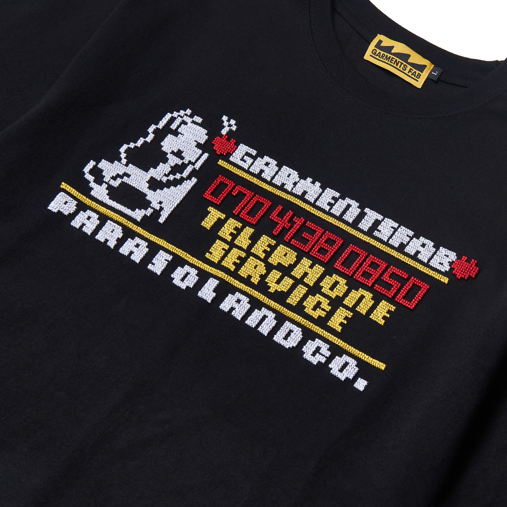 【Garments Fab】Telephone Service Call Girl Tee Telephone Service Call Girl Tee (BLACK) : 가먼츠팹 GARMENTS FAB