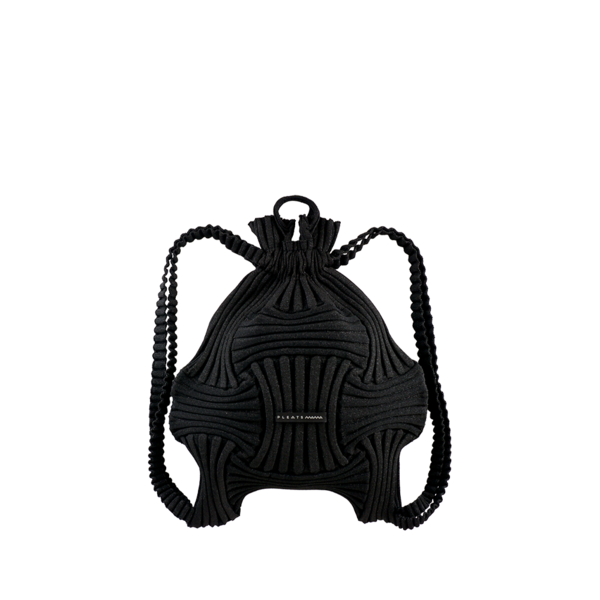 2025激安通販 ZEROBLACK EDITION] PLEATSMAMA : Black Glitter BackPack Bow バッグ