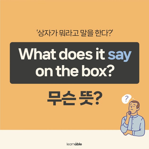 '설명서에 나와 있어'를 영어로? (say 영어식사고로 이해하기) : 러너블ㅣ무료 영어콘텐츠