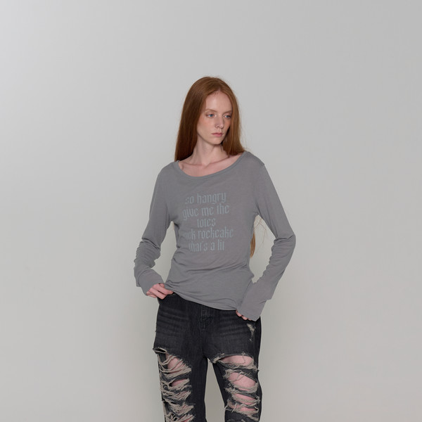 Pia Damage Wide Jeans - Beige Black : 락케이크 Rock Cake