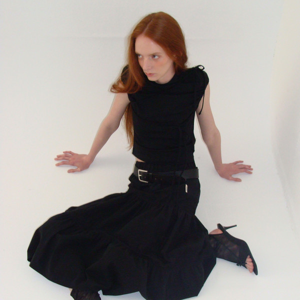 Lace Point Long Skirt - Black : 락케이크 Rock Cake