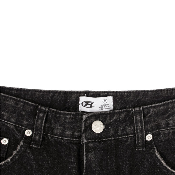 ◆ROCKCAKE◆ Pia Damage Wide Jeans Beige Black 14669336f1334.jpg