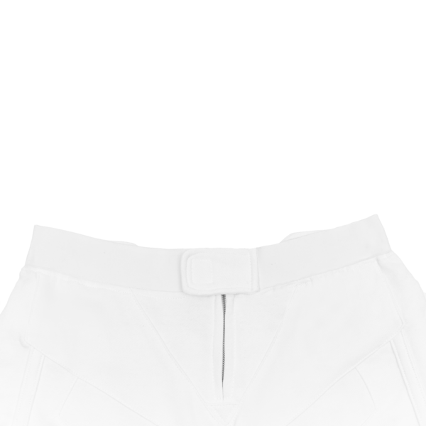BIKER BANDING SWEAT SHORT IN WHITE : 604SERVICE