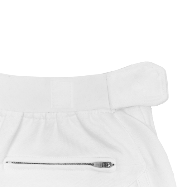 BIKER BANDING SWEAT SHORT IN WHITE : 604SERVICE