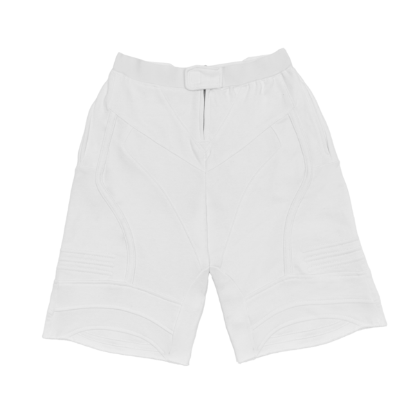 【604SERVICE】BIKER BANDING SWEAT SHORT IN MELANGE GREY BIKER BANDING SWEAT SHORT IN MELANGE GREY : 604SERVICE