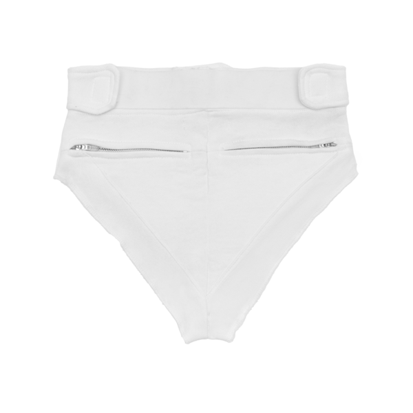 【604SERVICE】BIKER BANDING SWEAT SHORT IN WHITE BIKER BANDING SWEAT SHORT IN WHITE : 604SERVICE