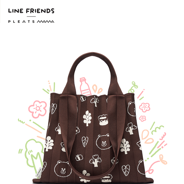 LINE FRIENDS Edition] 2Way Shopper Bag Chocolate
