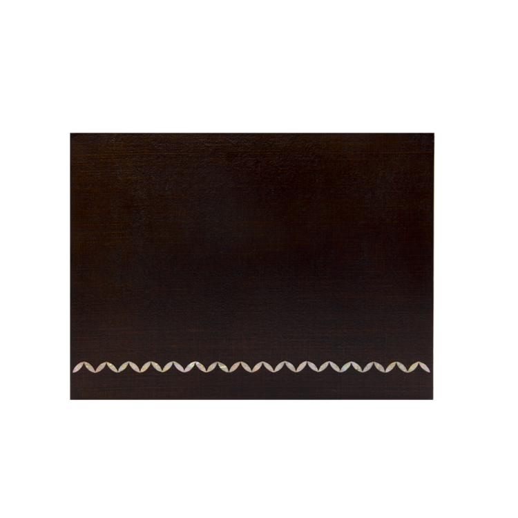 Square Hemp Tray with Sprout Motif