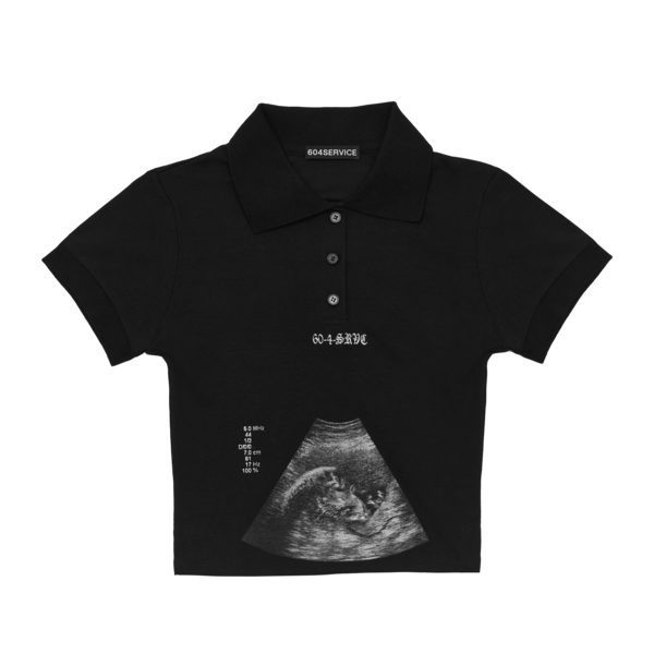 ALIEN NT SCAN SLIM COLLAR T SHIRT IN BLACK : 604SERVICE