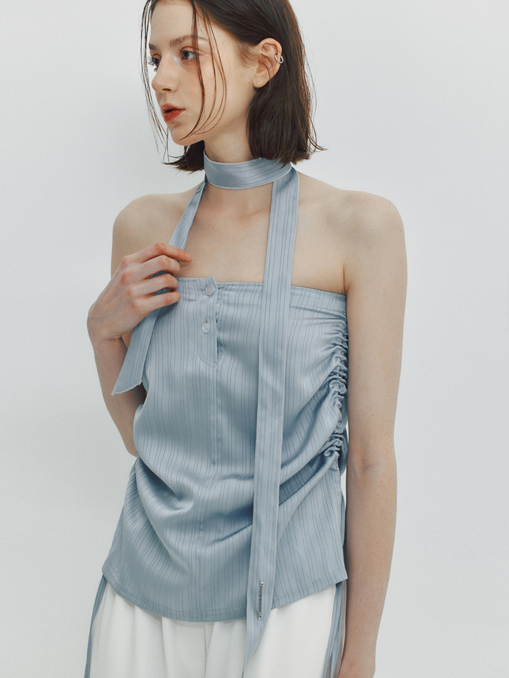 ★MEENDERI★SATIN LOGO SCARF - SKY BLUE★正規品/韓国直送料込 Miffy at the Gallery Square Scarf by Erstwilder | zillymonkey