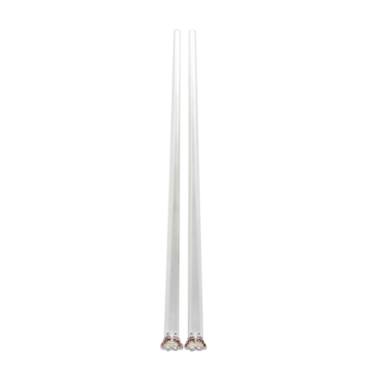 Butterfly Silver Cloisonné Baby Chopsticks (silver, for girls)