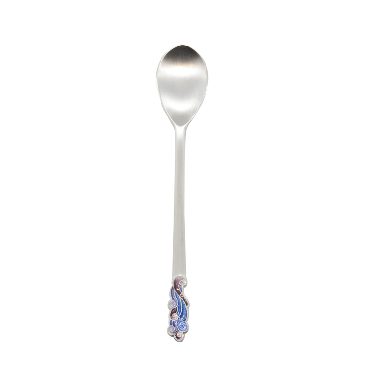 Cloud Silver Cloisonné Teaspoon (silver)