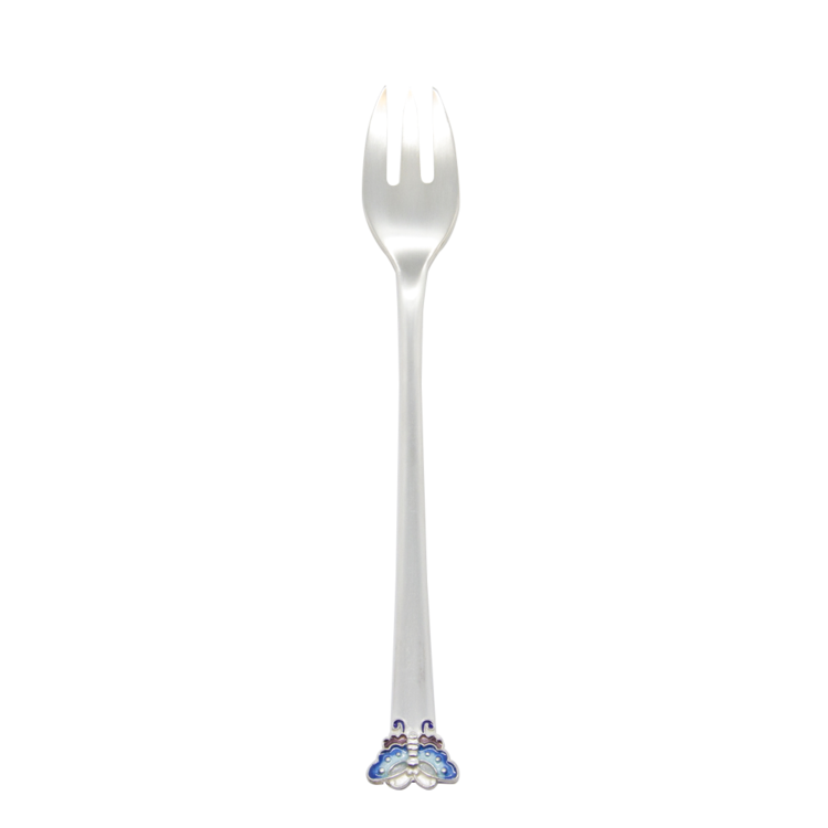 Butterfly Silver Cloisonné Tea Fork (silver)