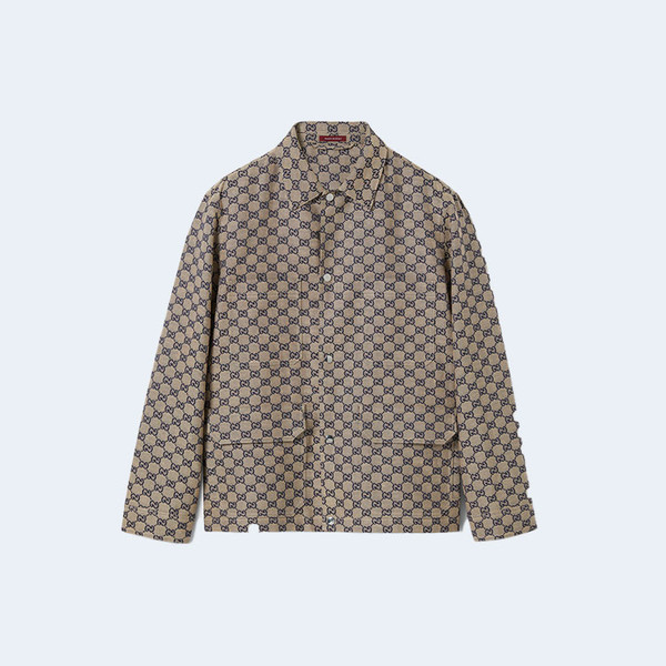 구찌 GG 린넨 블랜드 캔버스 자켓