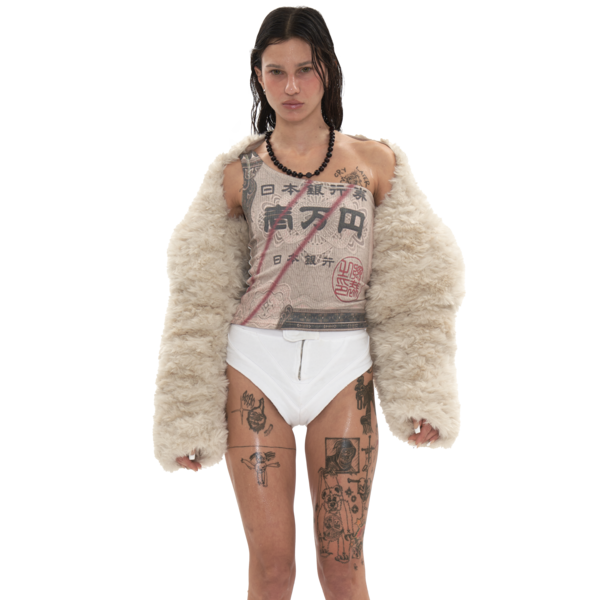 【604SERVICE】BIKER BANDING SWEAT PANTY IN WHITE Biker Banding Sweat Panty in White – L'Oeuvre