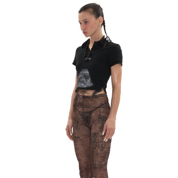 ALIEN NT SCAN SLIM COLLAR T SHIRT IN BLACK : 604SERVICE