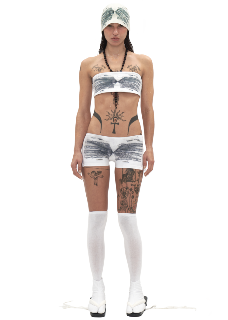 ONLY 1 LEFT ] STRESSED MUSICIAN PANTS IN WHITE : 604SERVICE