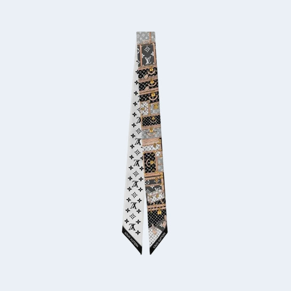 루이비통 블랙 렛츠고 BB 방도 스카프 M76442