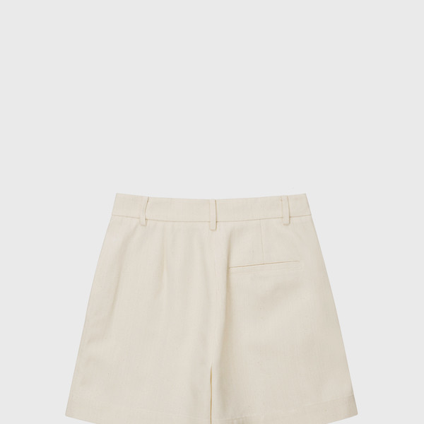 ショートパンツ MONOHA : 24SS / Natural short pants (Ivory) Natural short pants (ivory) : MONOHA