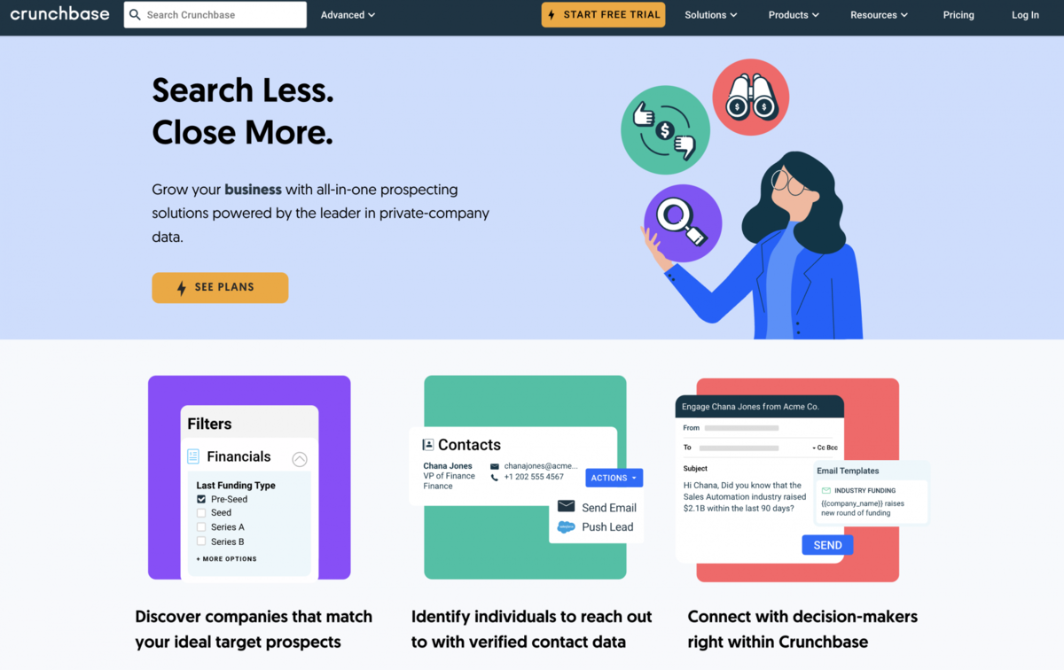 #4. Crunchbase, 세상 모든 스타트업 정보는 이곳에! 🔍 : Job,Greegi 잡그리기 - Newsletter