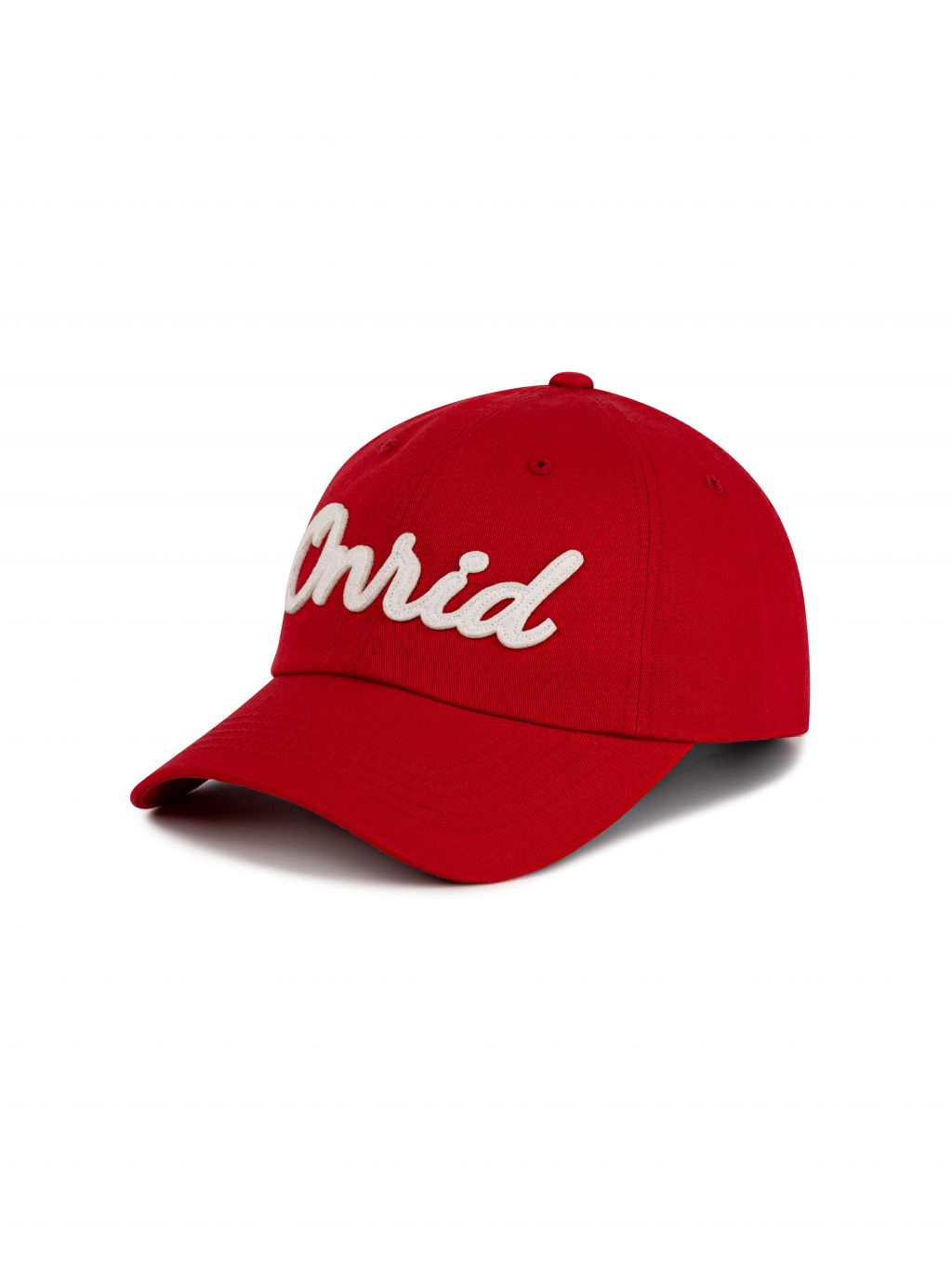 Applique Twill Logo Ball Cap - Red : ONRID PROJECT 온리드