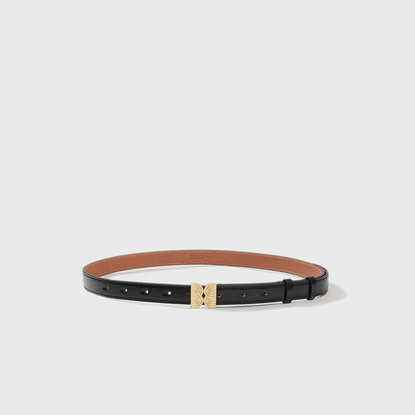 [EENK] / ☆ ZENE Buckled Brooch Pendant Belt / Navy ZENNE Pendant Belt - Black : EENK SHOP
