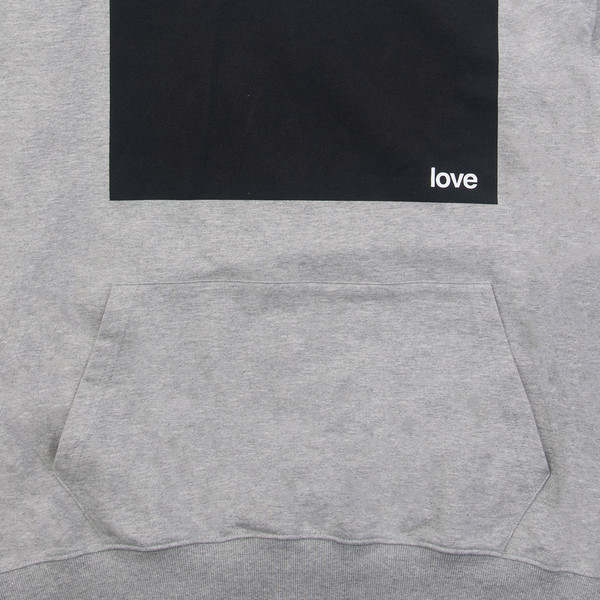 BOX LOGO HOODIE (LIGHT GREY) : THE MUSEUM VISITOR