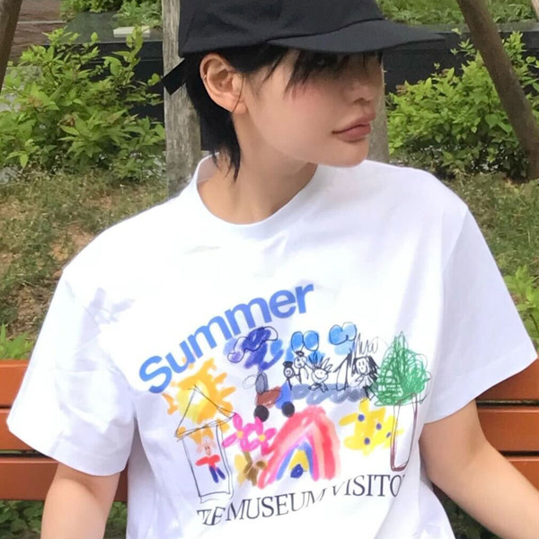 THE MUSEUM VISITOR★韓国★男女兼用★SUMMER DRAWING T-SHIRTS THE MUSEUM VISITOR☆韓国☆男女兼用☆SUMMER DRAWING T-SHIRTS