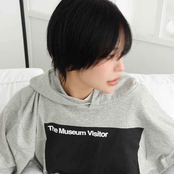 THE MUSEUM VISITOR★韓国★人気★BOX LOGO HOODIE (LIGHT GREY) BOX LOGO HOODIE (LIGHT GREY) : THE MUSEUM VISITOR