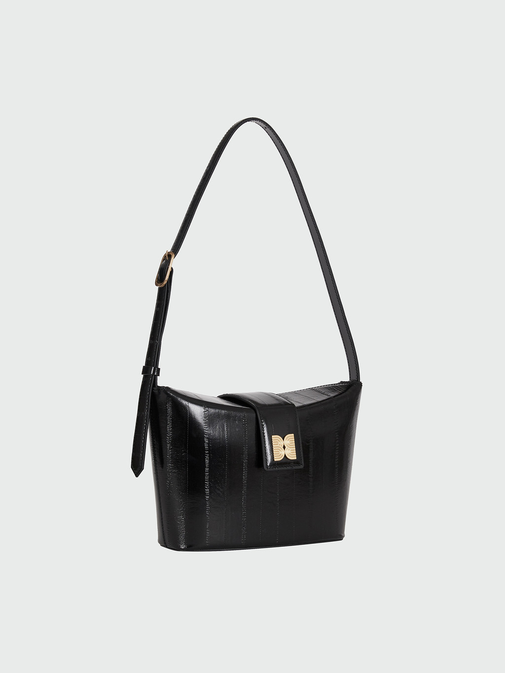 [EENK] / ☆ HOBART Folded Top Small Bucket Bag / Black HOBART Folded Top Small Bucket Bag - Black : EENK SHOP