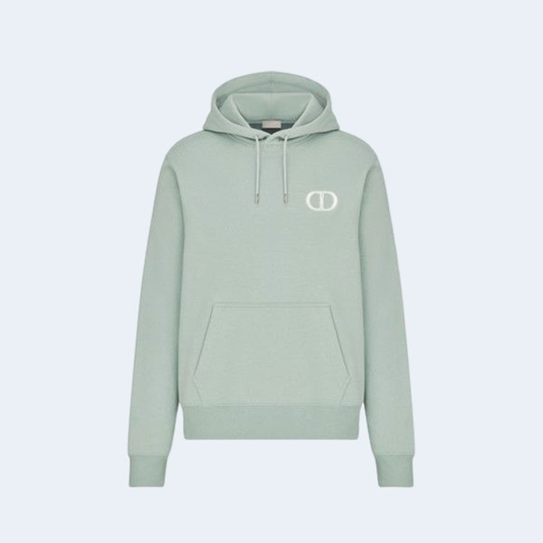 디올 아이콘 후디드 스웨트셔츠 그린