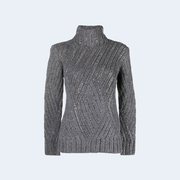 에르마노 설비노 크리스털 터틀넥 스웨터